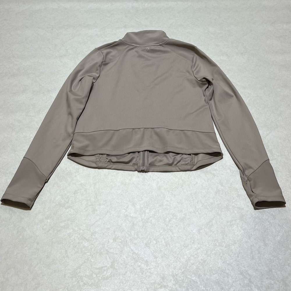 Danskin Taupe Full Zippered Run Jacket, Size Medium - Picture 4 of 10